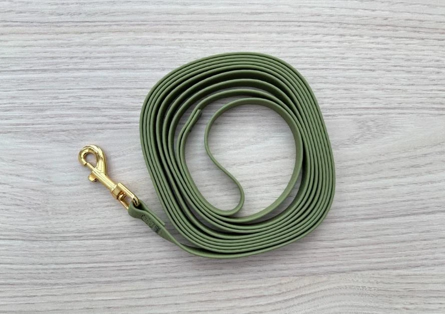 Corda de 3M para cachorro, em biothane impermeável [verde oliva] – photo 3